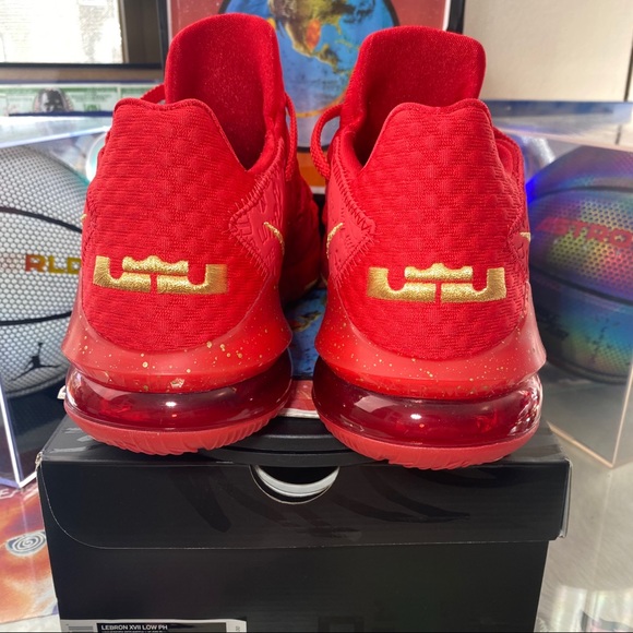 🆕 Nike Titan x LeBron 17 Low Red  'Agimat' - M13 - Picture 4 of 10